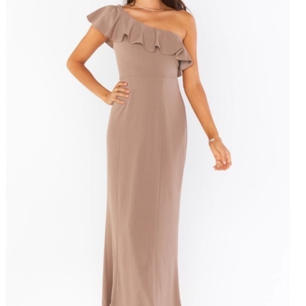 Show Me Your MuMu Dune Chiffon One Shoulder Gown for Weddings